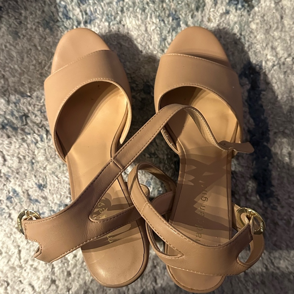 47. Tan Platform Heels - image 1